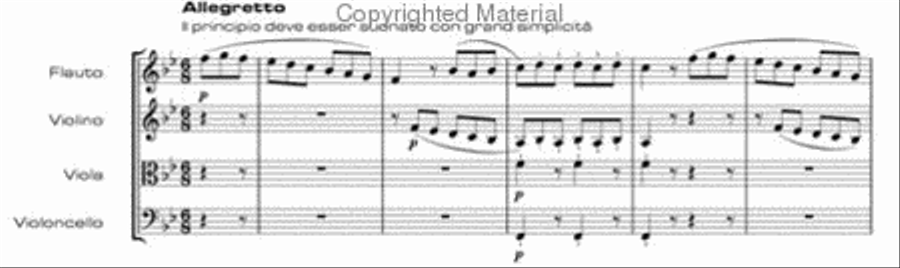 Quartet in B-flat major Op22/1 Flute scores gallery preview page 5