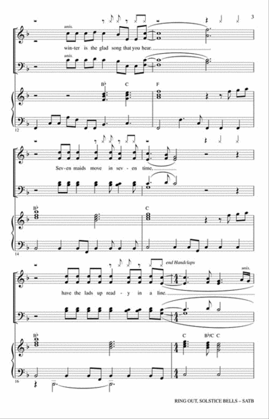 Ring Out, Solstice Bells 4-Part scores gallery preview page 3