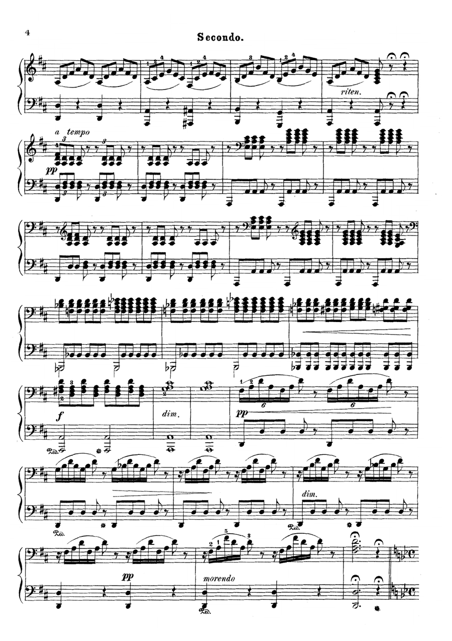 Suppe Poet and Peasant Overture, for piano duet(1 piano, 4 hands), PS821 1 Piano, 4-Hands scores gallery preview page 3