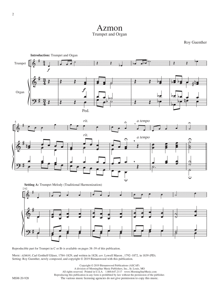 Azmon Trumpet scores gallery preview page 1