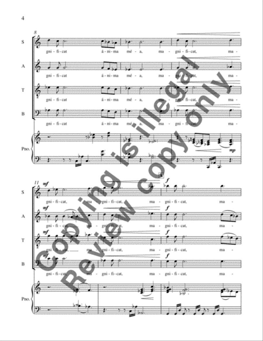 Magnificat Magnificat 4-Part scores gallery preview page 4