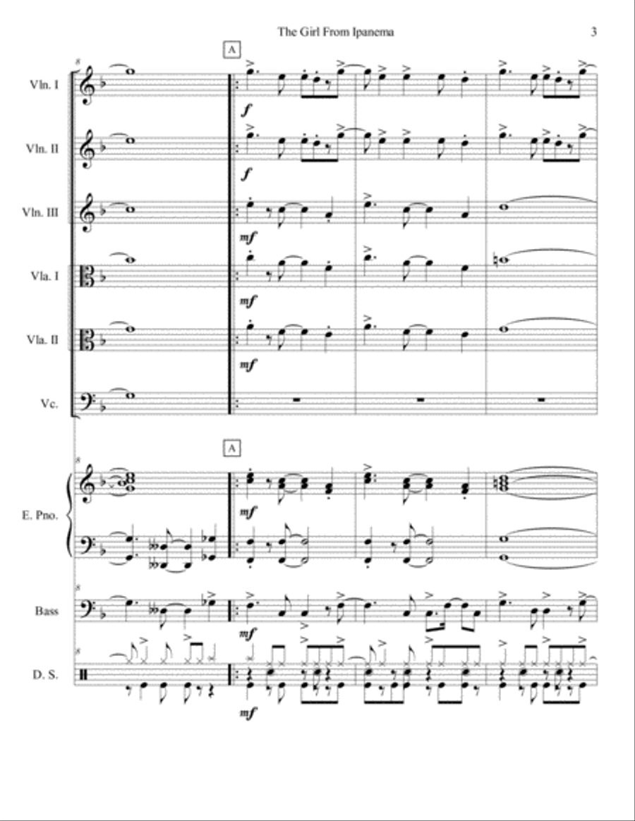 The Girl From Ipanema (garôta De Ipanema) Set of Parts scores gallery preview page 3
