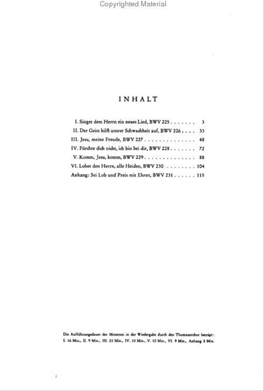 7 Motets BWV 225-231 for Mixed Choir SSATB scores gallery preview page 2