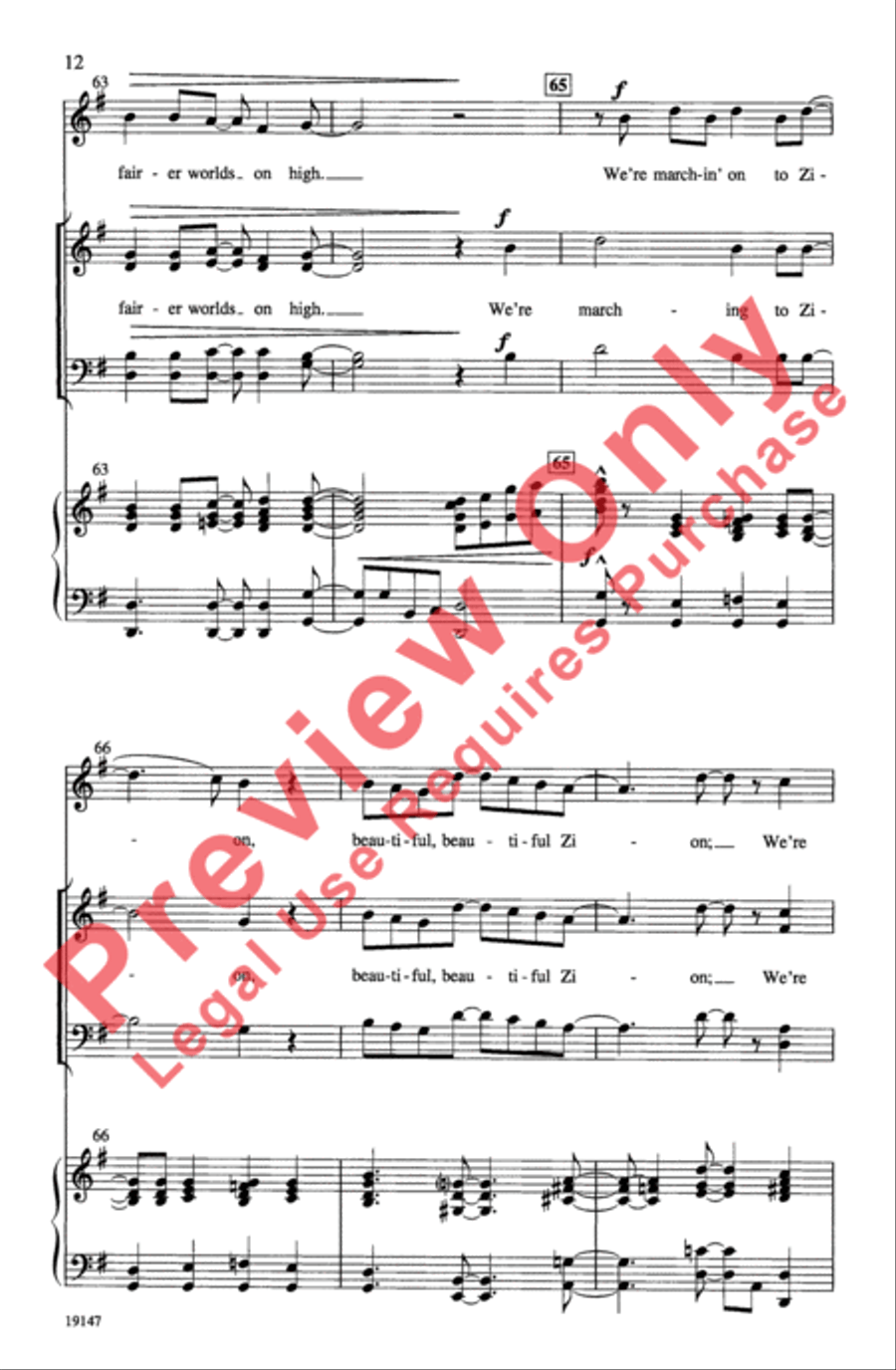 Marchin' on Up 4-Part scores gallery preview page 12