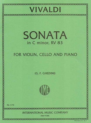 Book cover for Sonata In C Minor, F. Xvi No. 1