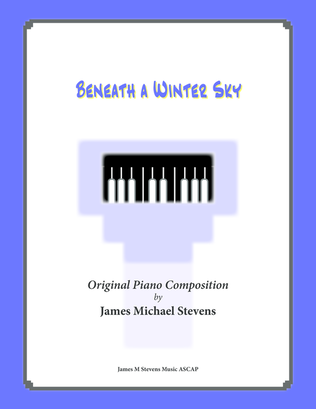 Book cover for Beneath a Winter Sky (Reflective Solo Piano)
