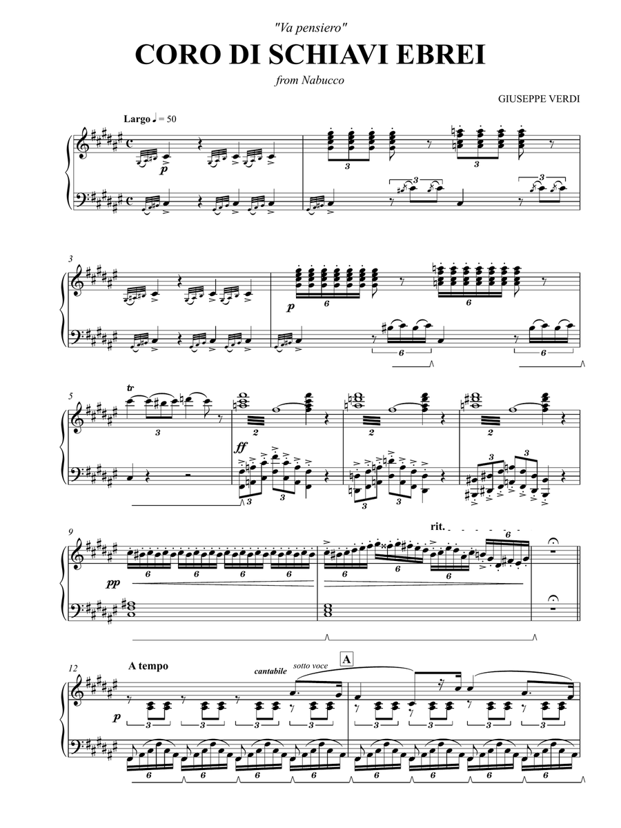 Coro di Schiavi Ebrei” from Nabucco (