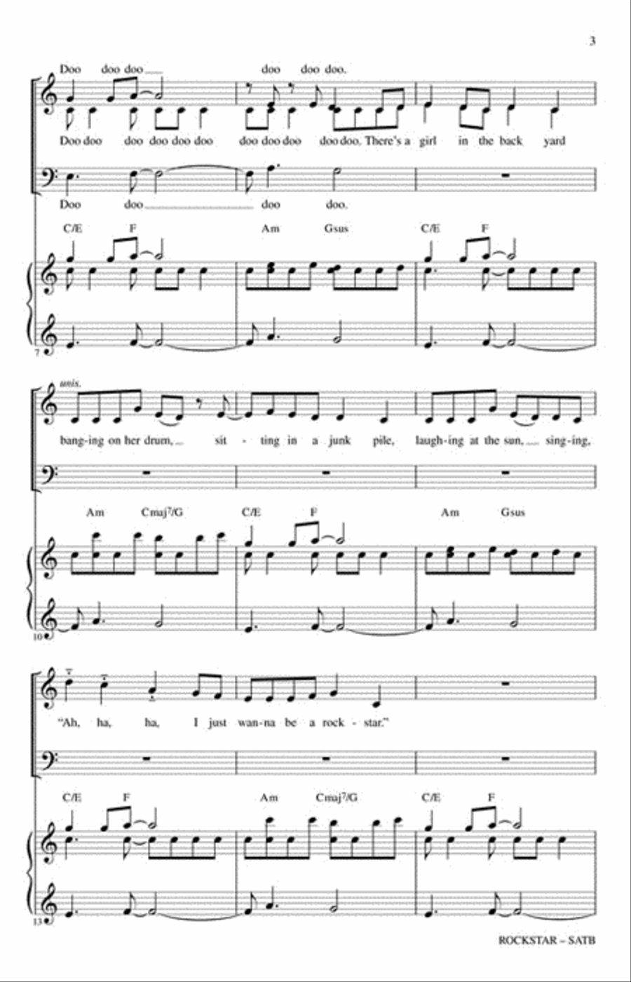 Rockstar Rockstar Choir scores gallery preview page 3
