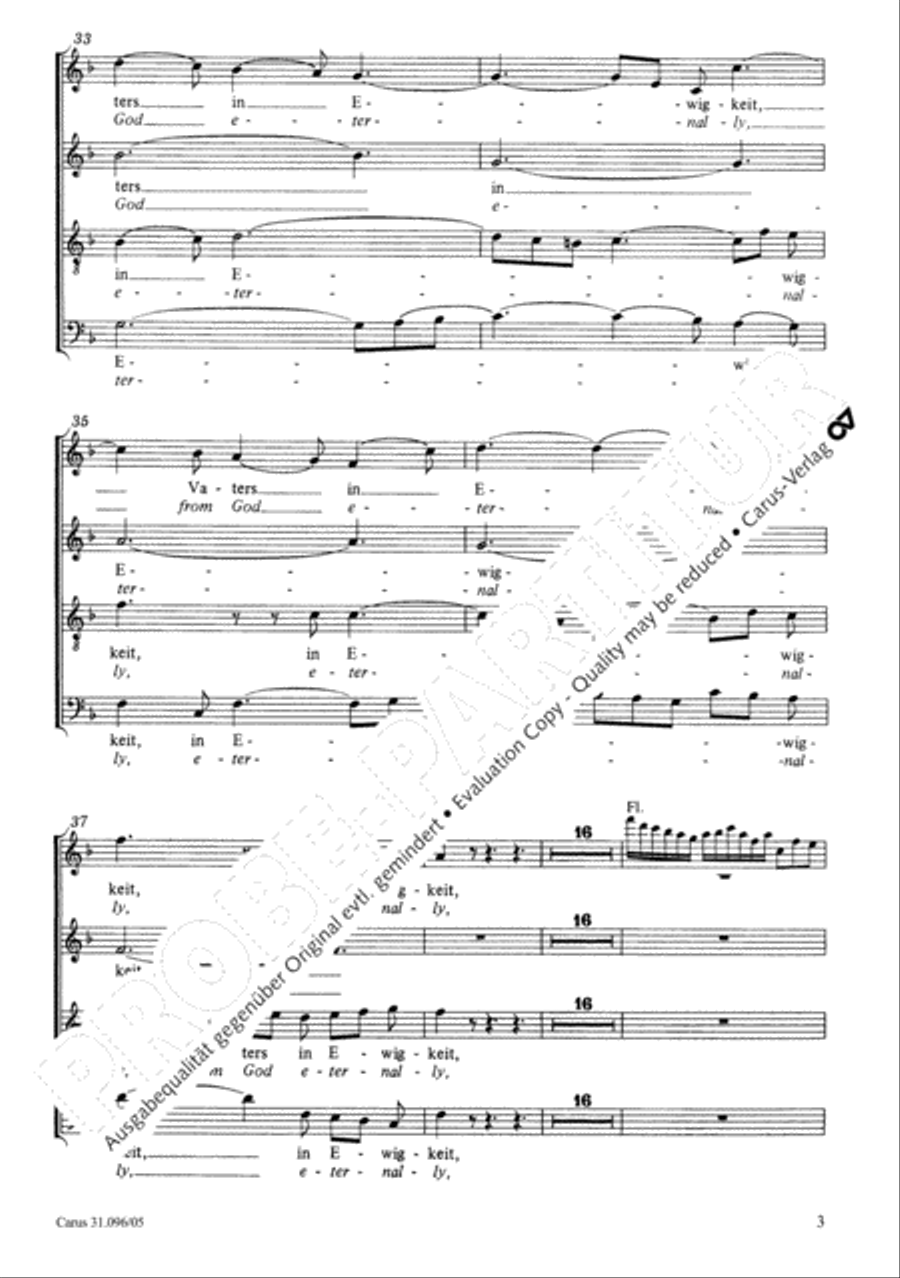 Lord Christ, the one begotten son (Herr Christ, der einge Gottessohn) 4-Part scores gallery preview page 4