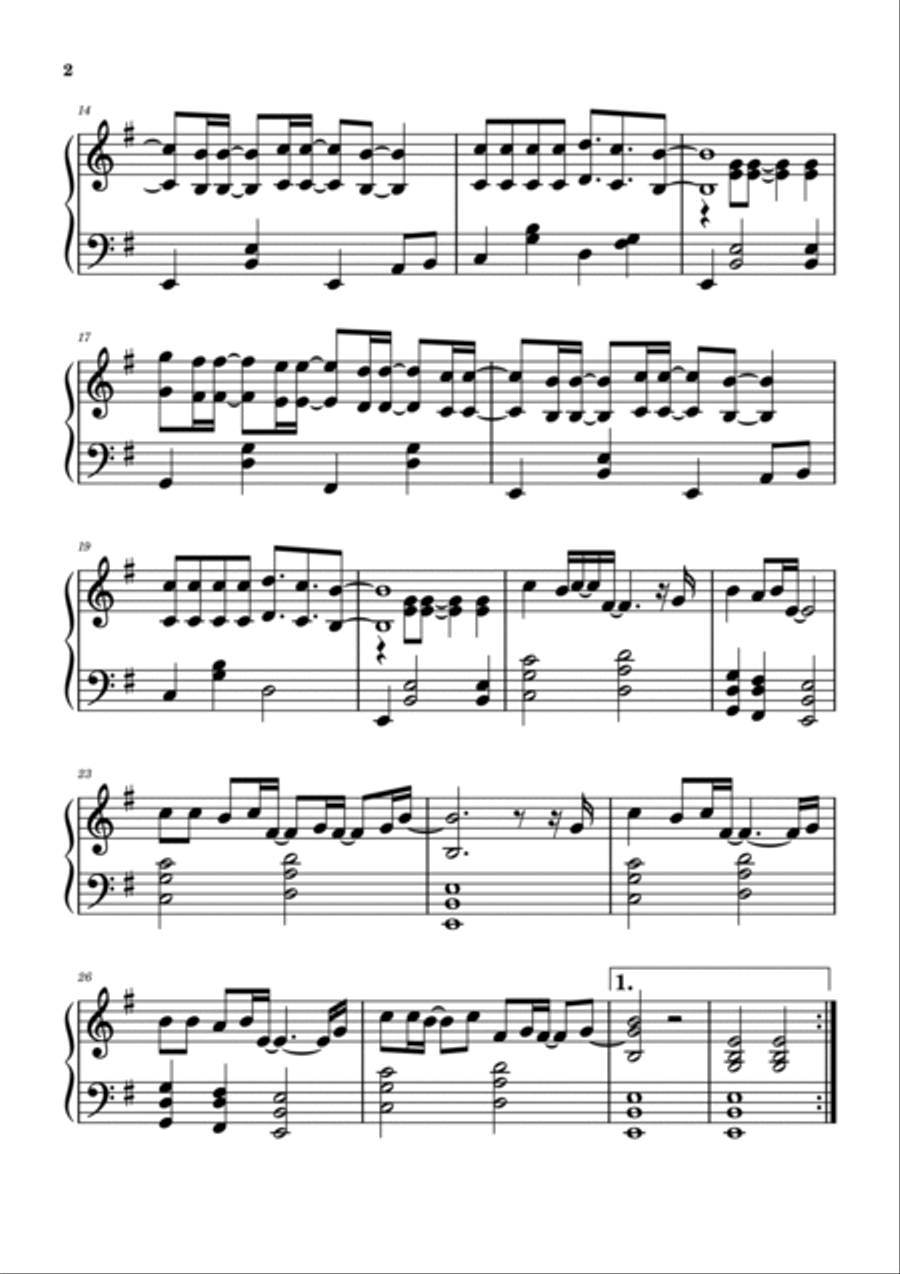 Tv Piano Solo scores gallery preview page 2