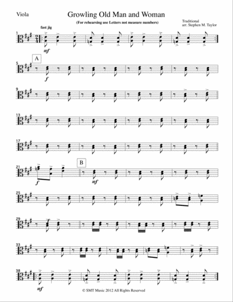 Growling Old Man (Bluegrass) String Quartet String Quartet scores gallery preview page 3