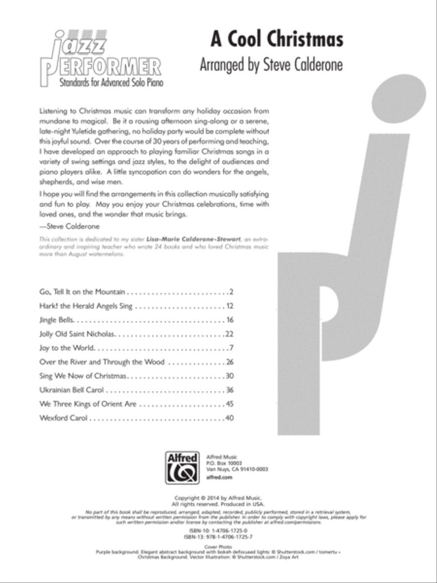 Jazz Performer -- A Cool Christmas Piano Solo scores gallery preview page 2