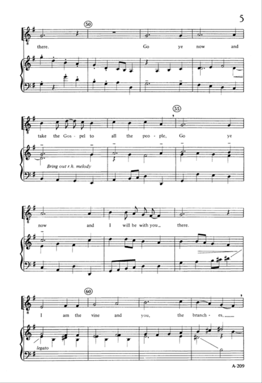 Go Into the World 4-Part scores gallery preview page 5