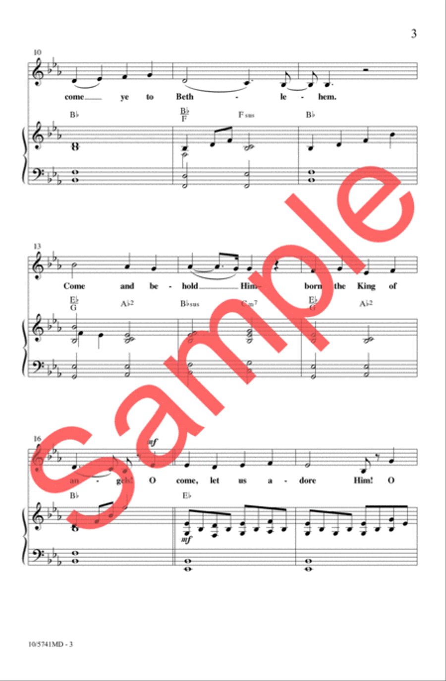 O Come, All Ye Faithful (His Name Shall Be) 4-Part scores gallery preview page 4