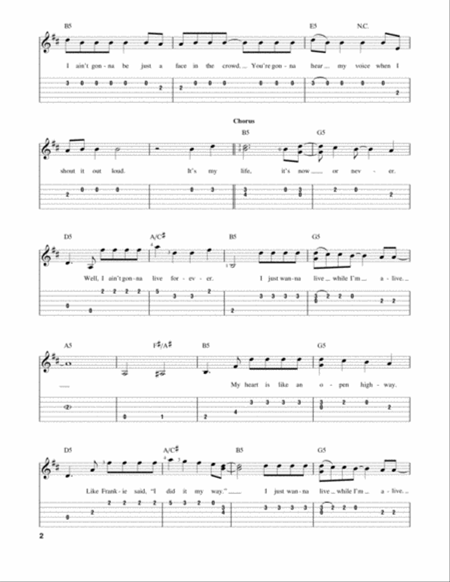 It's My Life It's My Life Acoustic Guitar scores gallery preview page 2