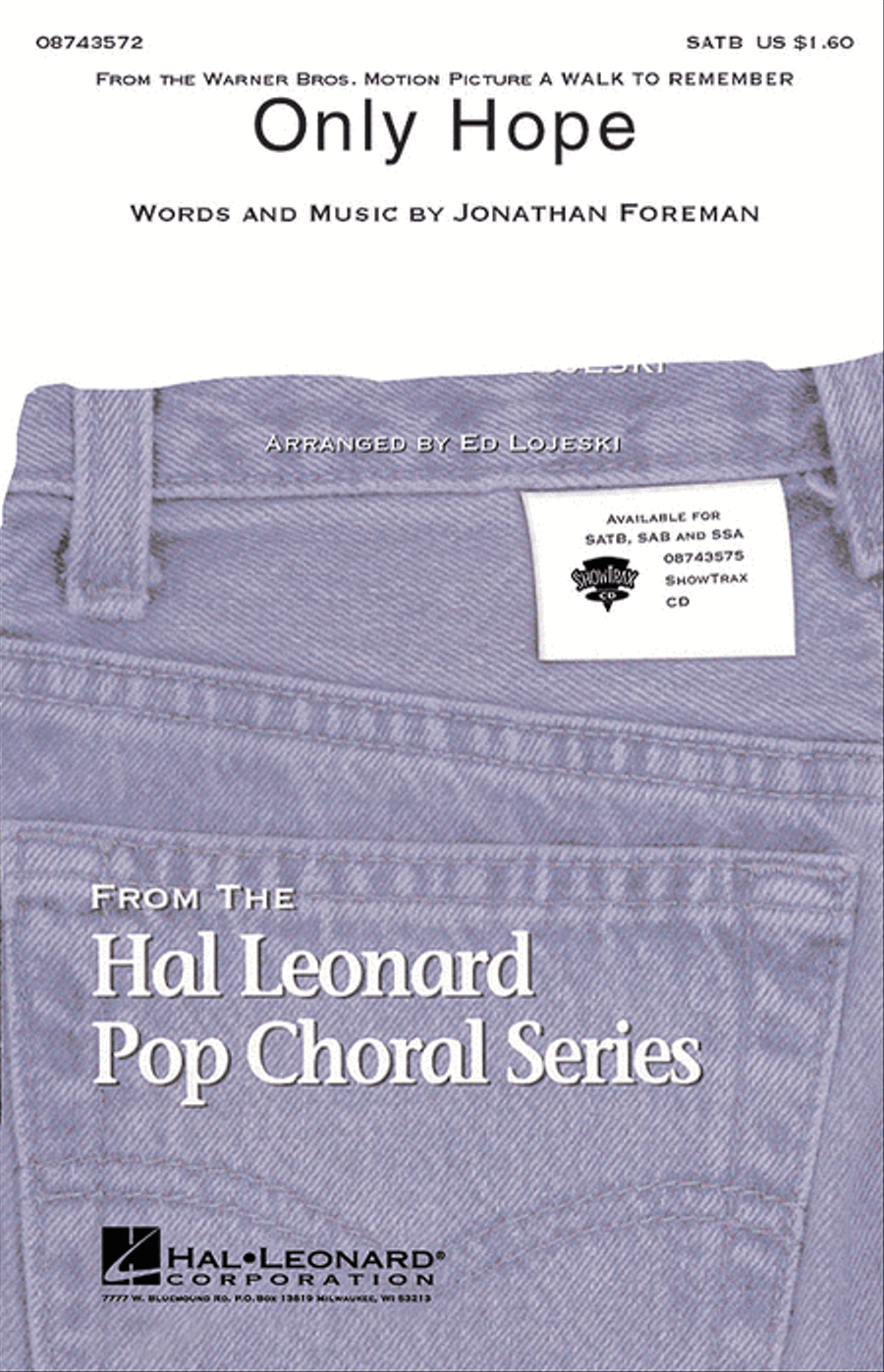 Only Hope (from A Walk to Remember) 4-Part scores gallery preview page 1