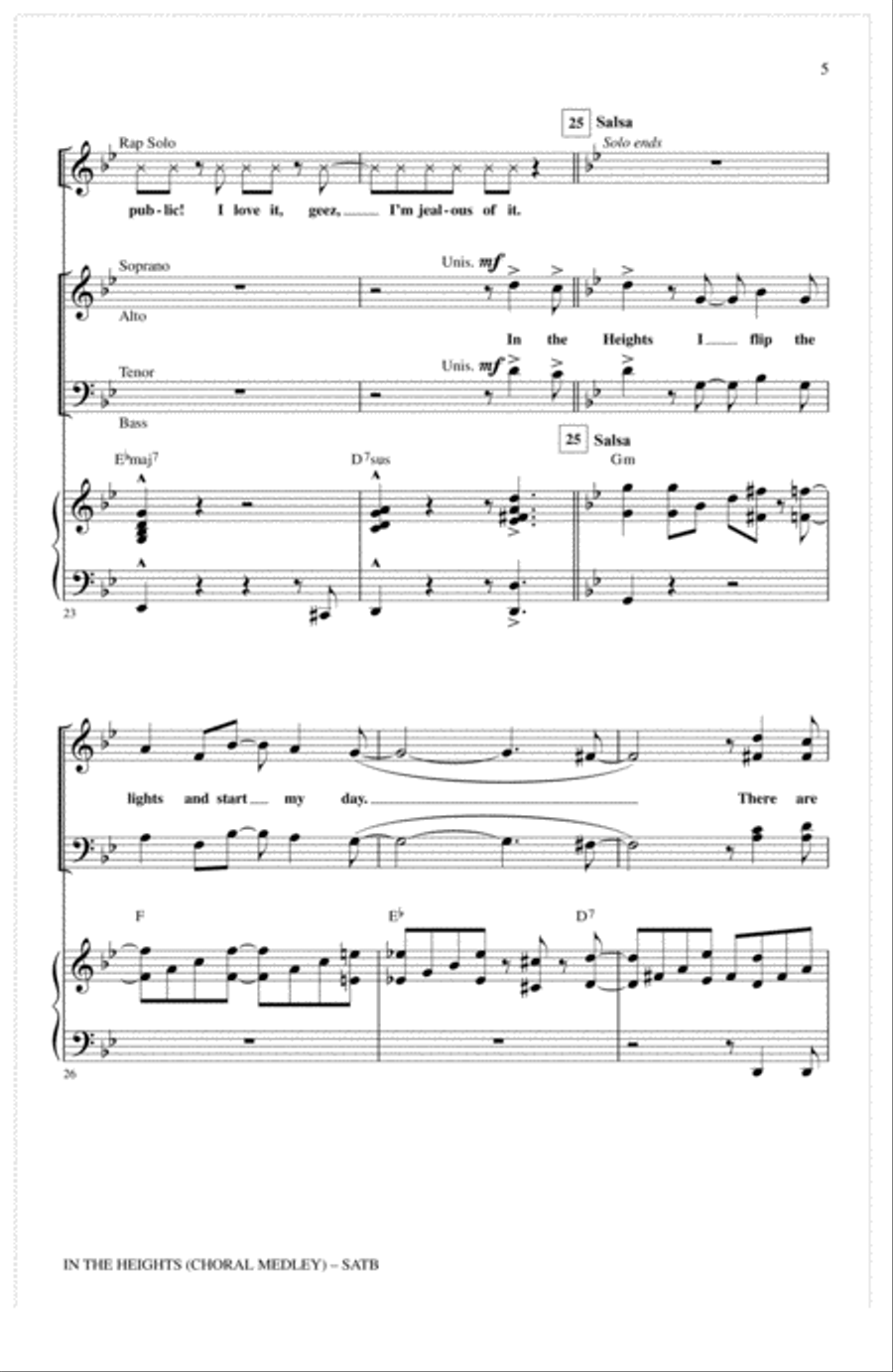 In The Heights (Choral Medley) (arr. Mac Huff) 4-Part scores gallery preview page 3