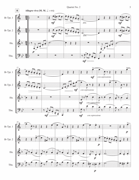 Quartet No. 2 for Brass - Wilhelm Ramsoe, Op. 29 image number null