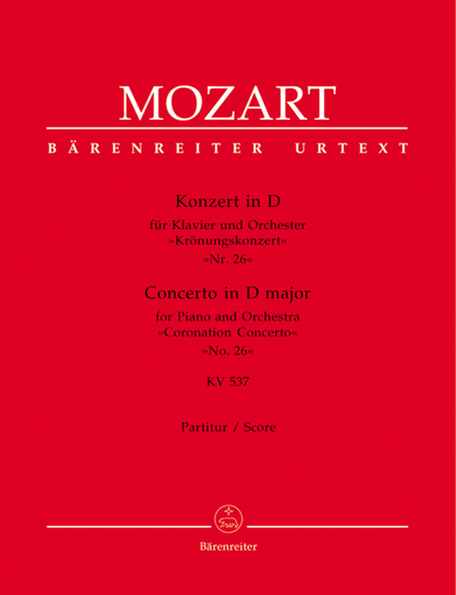 Concerto for Piano and Orchestra, No. 26 D major, KV 537 'Coronation Concerto'