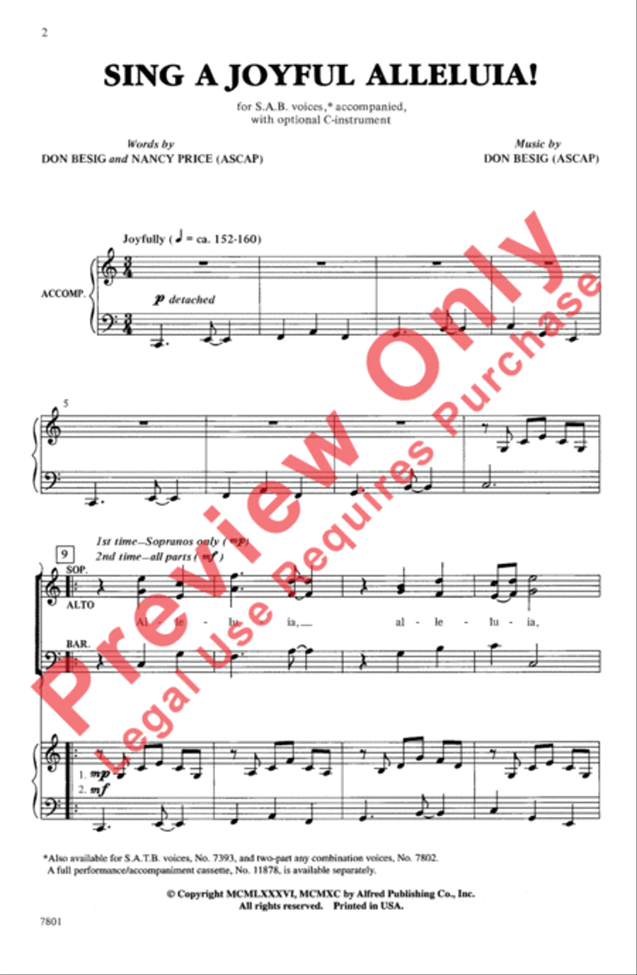 Sing a Joyful Alleluia! 3-Part scores gallery preview page 2