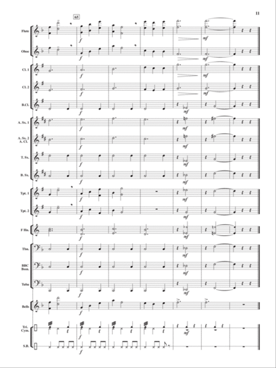 Snow Angels Concert Band scores gallery preview page 10