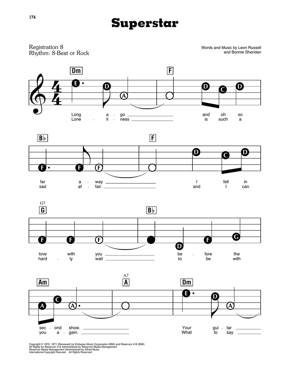 Superstar Superstar Electronic Keyboard scores gallery preview page 1