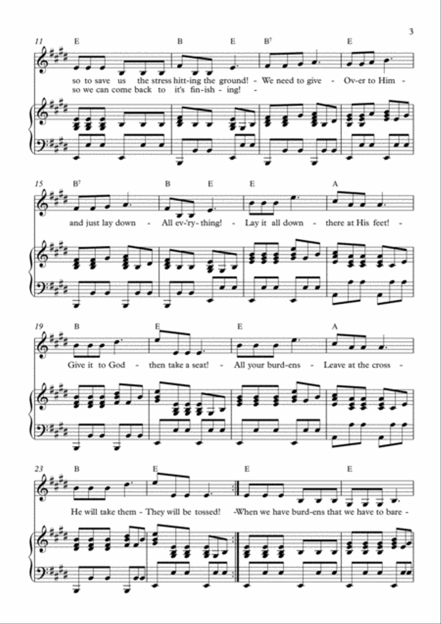 Lay It All Down Voice scores gallery preview page 3