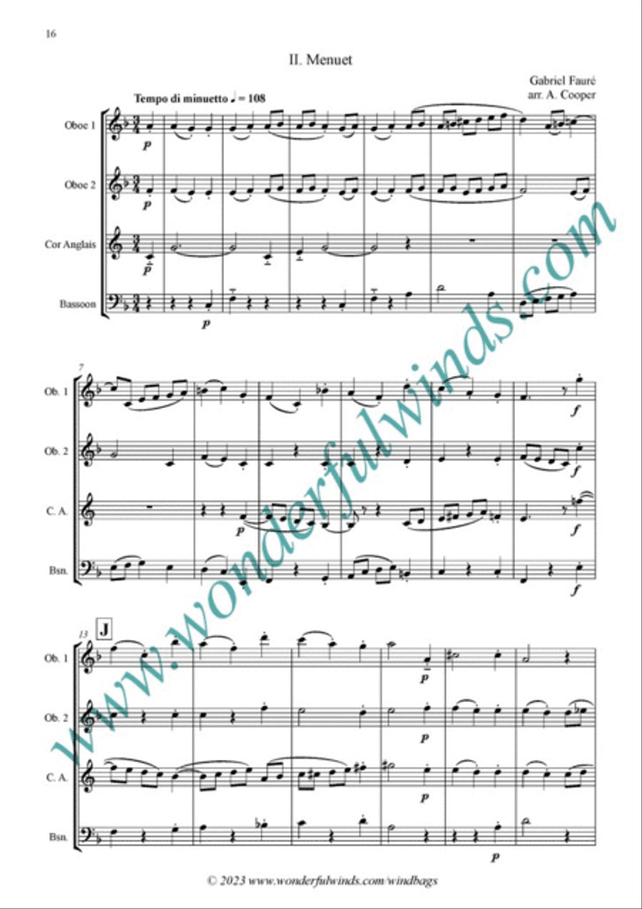 Masques Et Bergamasques Bassoon scores gallery preview page 3