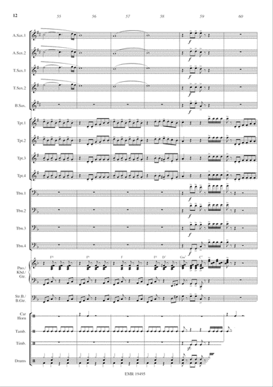 Cha Cha Slide Big Band scores gallery preview page 13