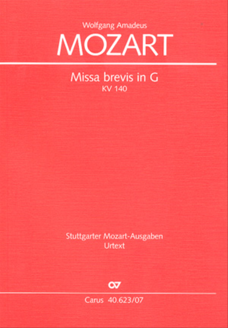 Missa brevis in G major Missa brevis in G major 4-Part scores gallery preview page 1