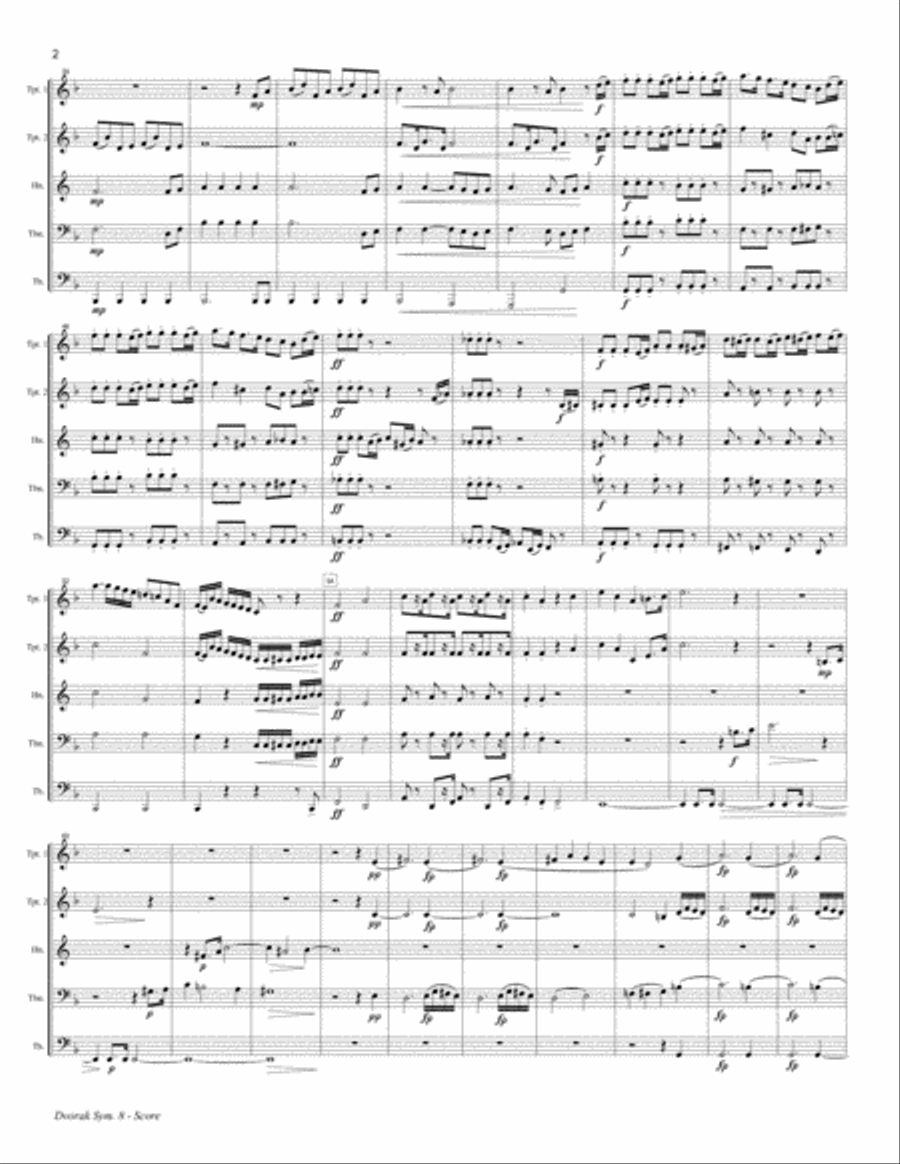 Symphony No. 8 Brass Ensemble scores gallery preview page 3