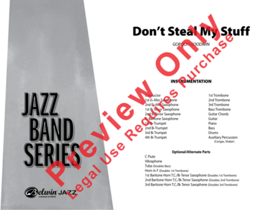 Don't Steal My Stuff Don't Steal My Stuff Jazz Ensemble scores gallery preview page 22