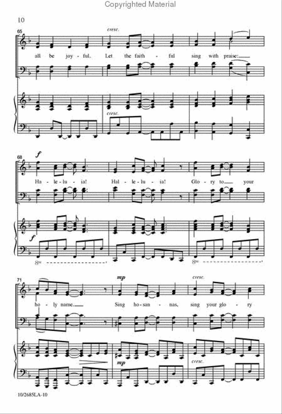 You Are My Light 4-Part scores gallery preview page 9