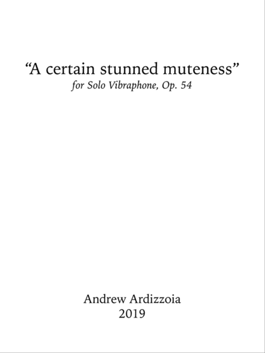 [Ardizzoia] A Certain Stunned Muteness Vibraphone scores gallery preview page 3