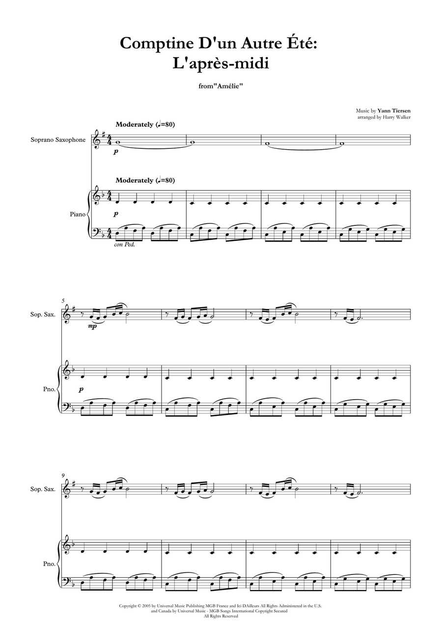 Comptine D'un Autre Été: L'après-Midi Chamber Music scores gallery preview page 4