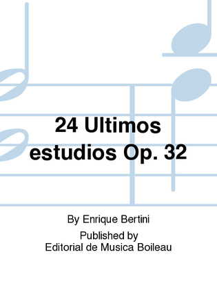Book cover for 24 Ultimos estudios Op. 32