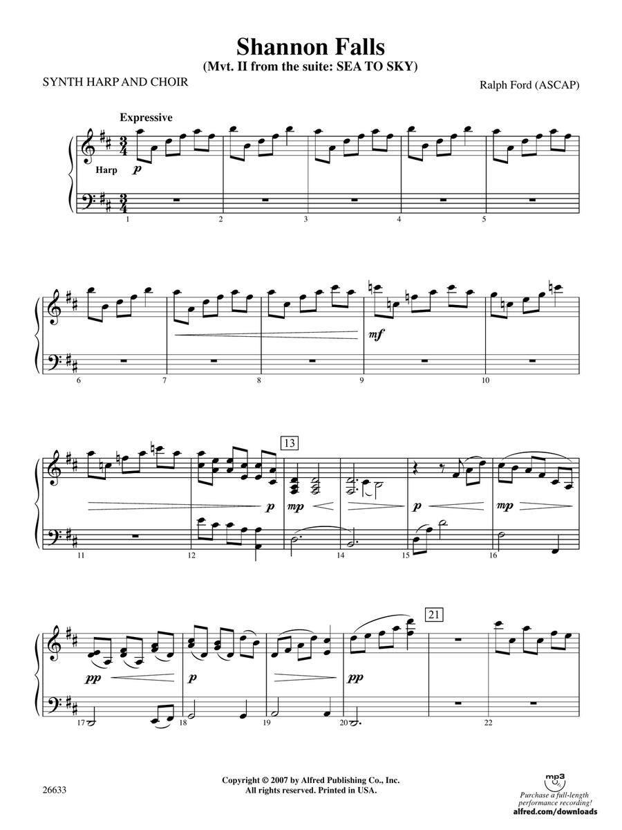 Shannon Falls: Piano Accompaniment