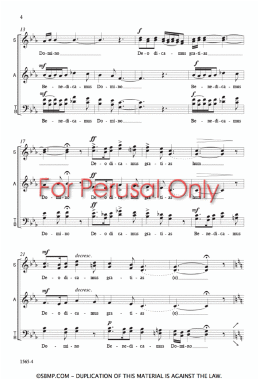 Benedicamus Domino 4-Part scores gallery preview page 3