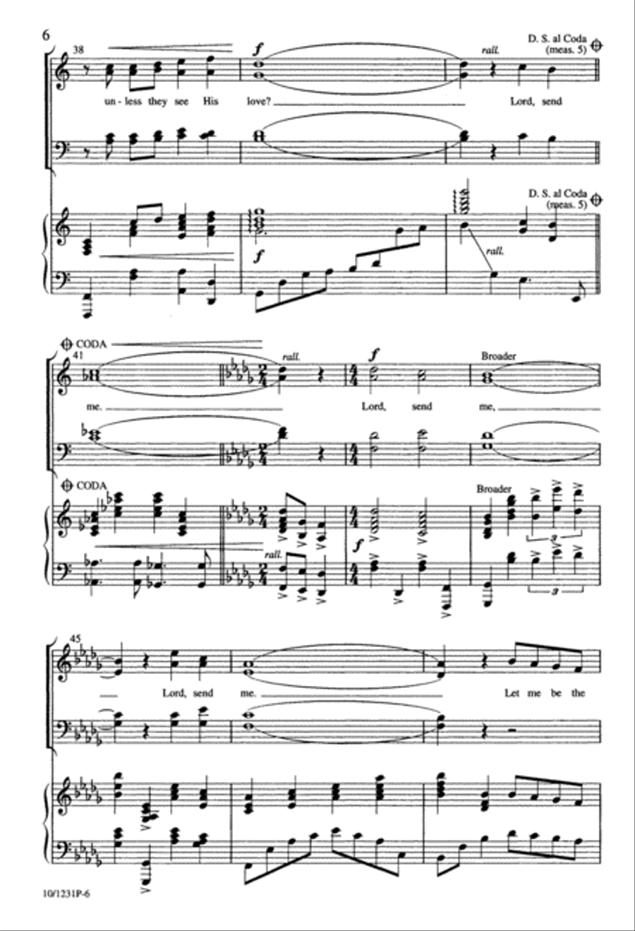 Lord, Send Me Lord, Send Me 4-Part scores gallery preview page 6