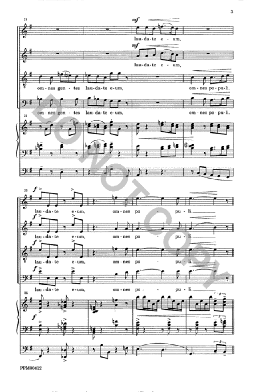 Laudate Dominum Laudate Dominum 4-Part scores gallery preview page 4