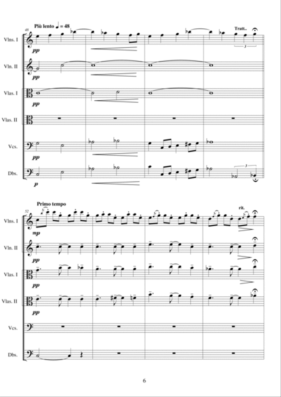 Fantasy no.1 in C - CS 265 for String orchestra String Quartet scores gallery preview page 6
