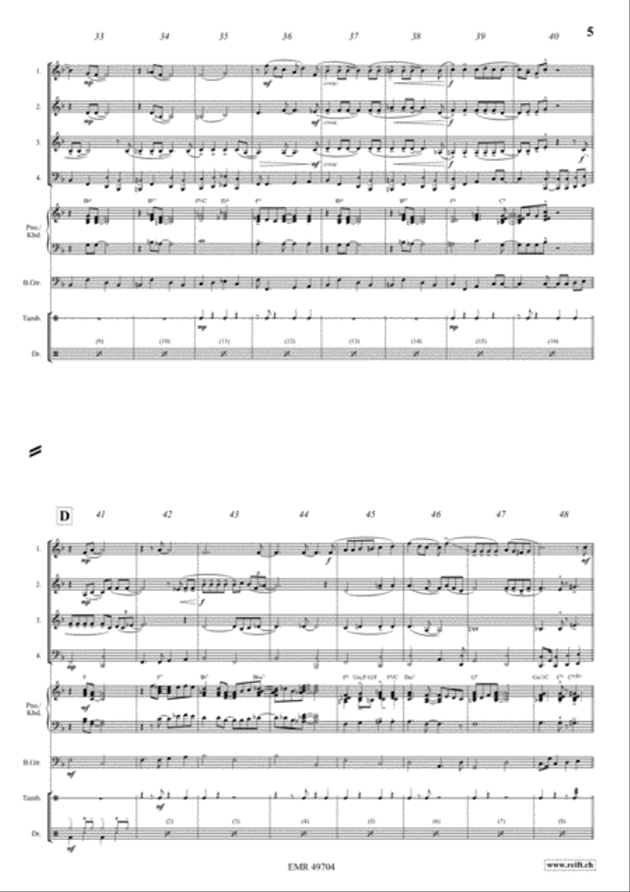 Head In The Stars Brass Quartet scores gallery preview page 5