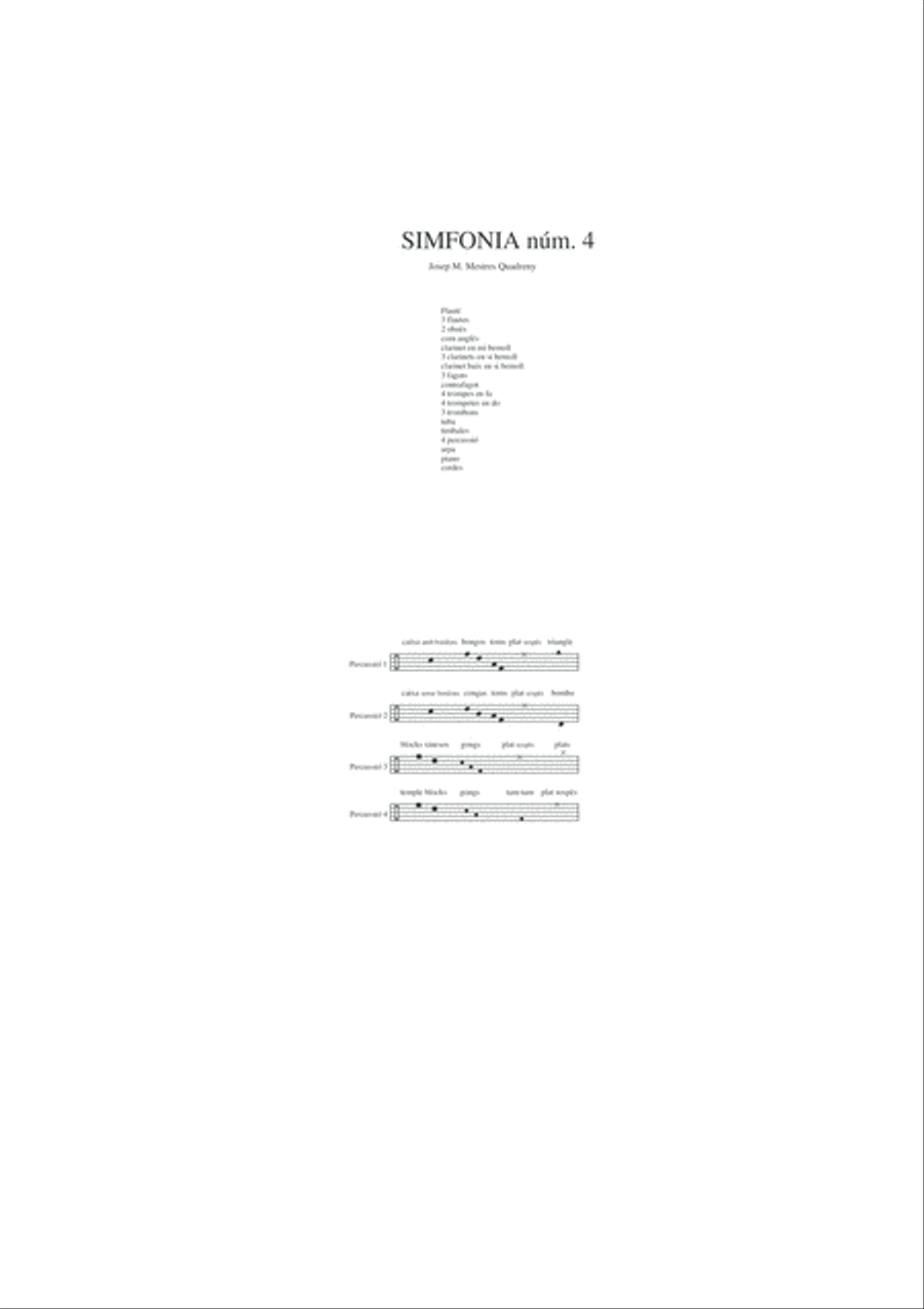 Simfonia núm. 4 Full Orchestra scores gallery preview page 4