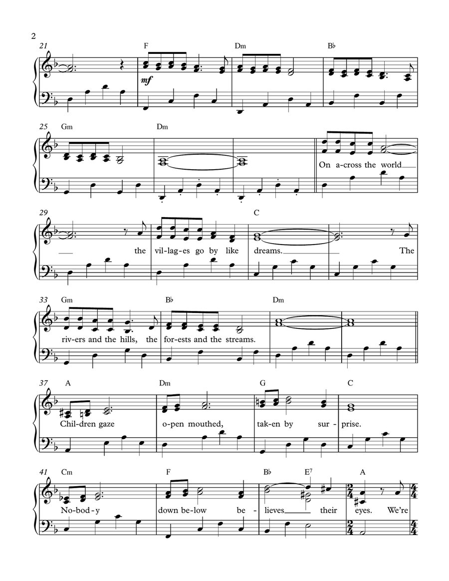 Walking In The Air Piano, Vocal scores gallery preview page 2