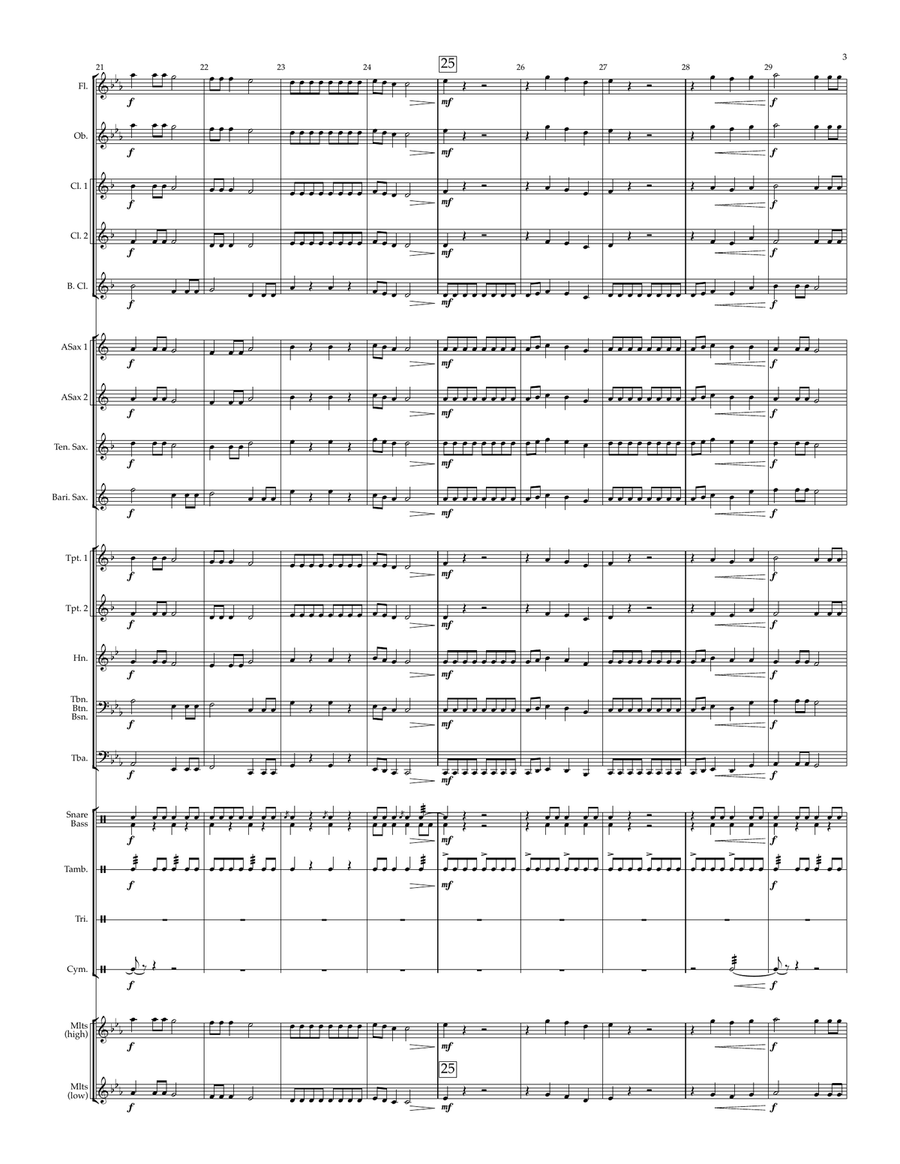 Mythos Unleashed - for young concert band Concert Band scores gallery preview page 6