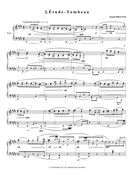Etudes Tombeaux Series 2 for piano solo image number null