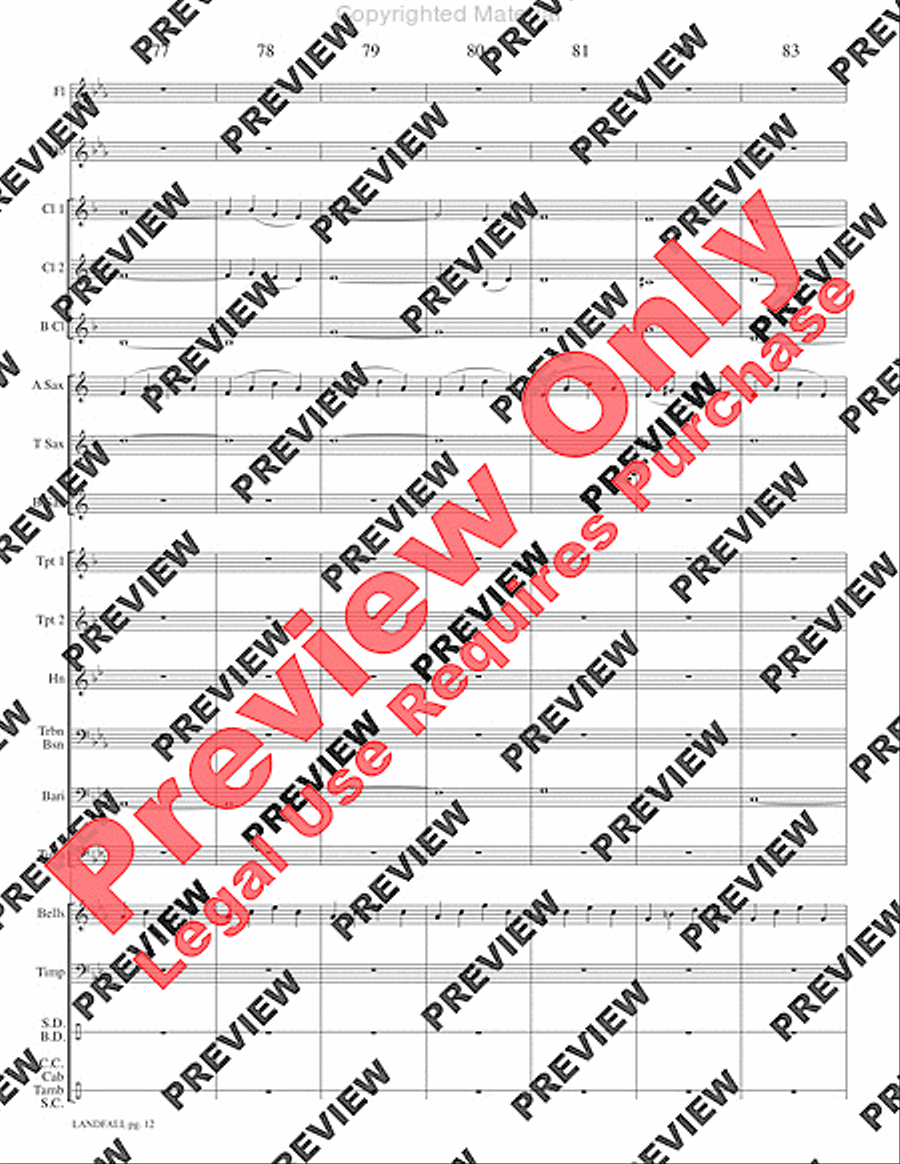 Landfall Concert Band scores gallery preview page 15