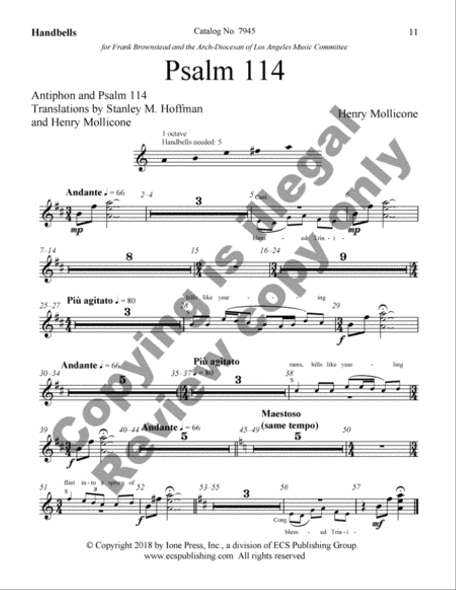 Psalm 114 4-Part scores gallery preview page 11