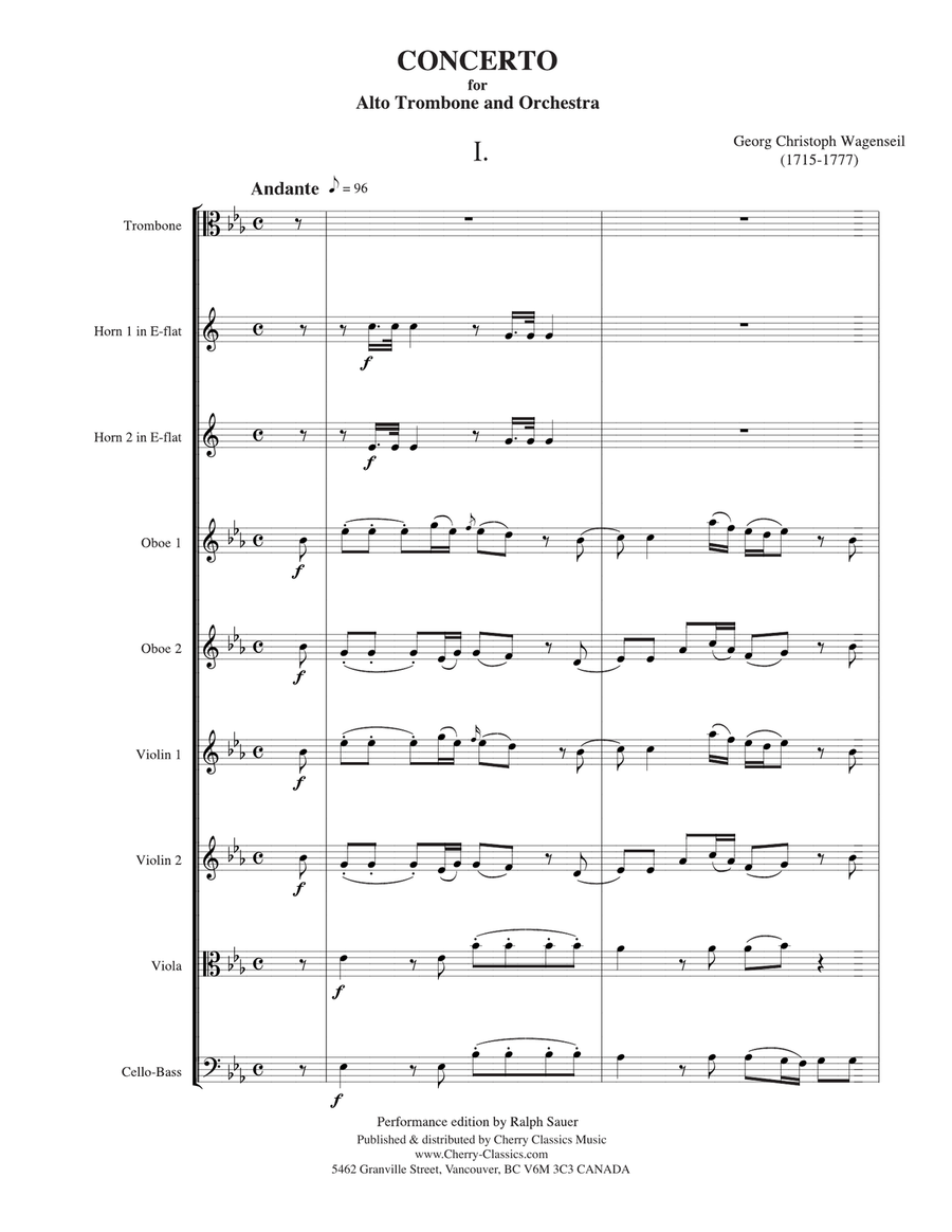 Concerto for Alto Trombone and Orchestra Full Orchestra scores gallery preview page 1