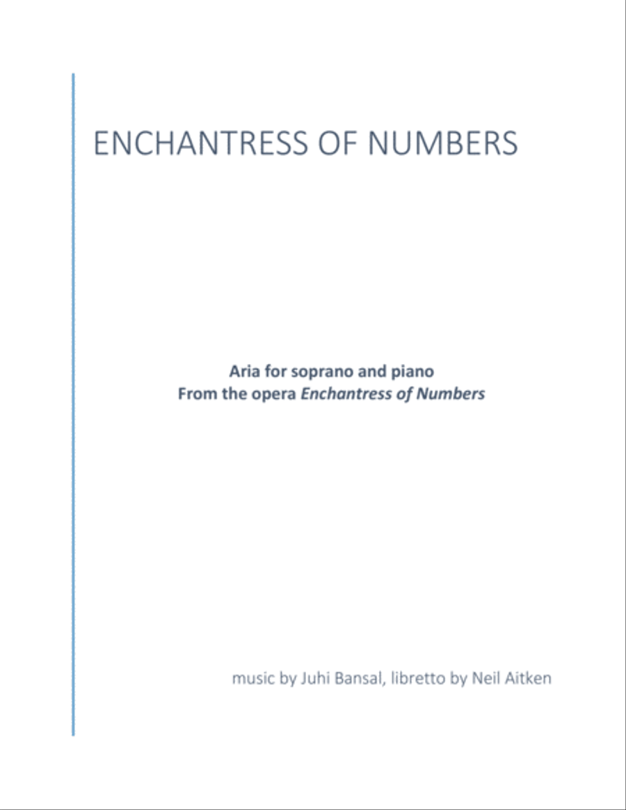 Enchantress of Numbers (aria for soprano with piano) Small Ensemble scores gallery preview page 1